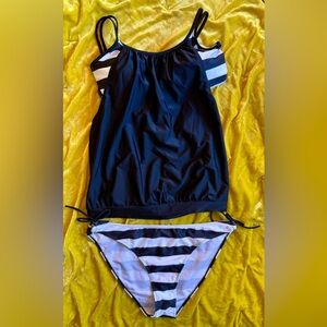 Black and White Bikini Set